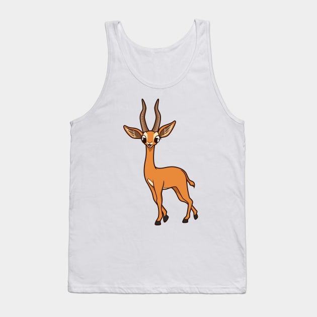 Kawaii Gerenuk Tank Top by Modern Medieval Design